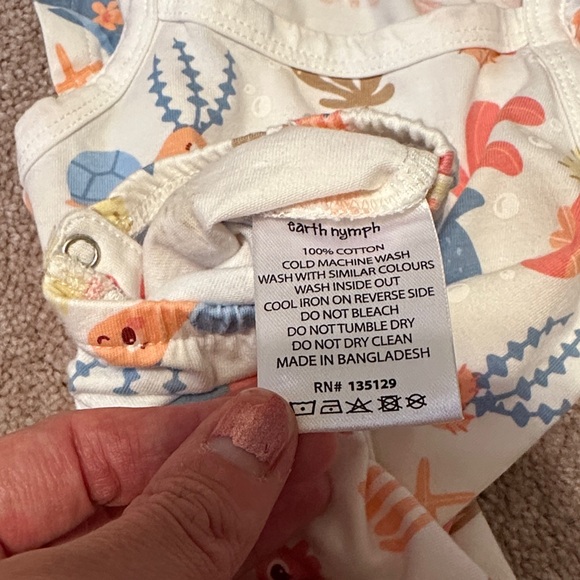 Earth Nymph Edisto Beach Ocean Sunshine Baby Girl Playsuit - Picture 7 of 7